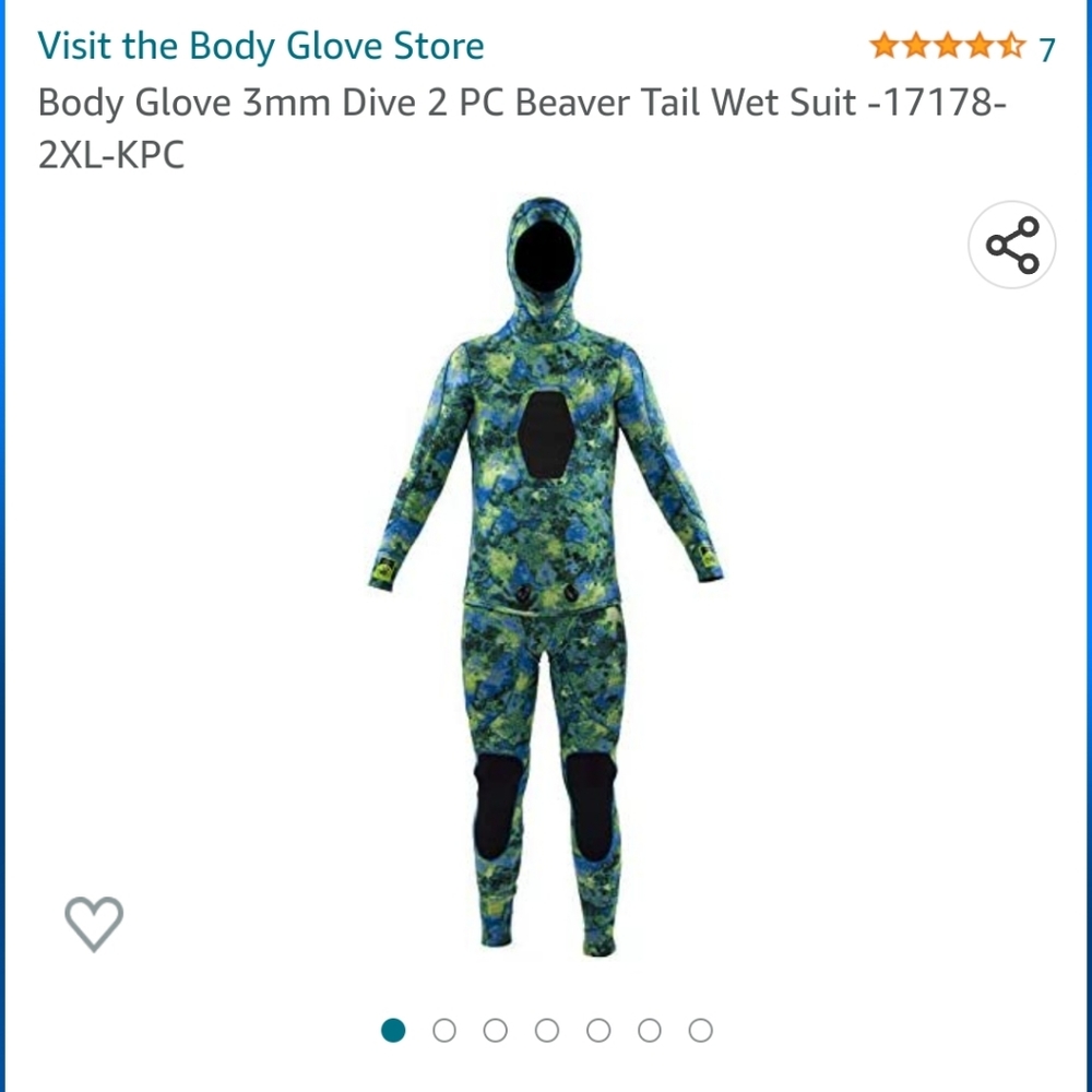 Free Dive 2 piece beaver tail suit